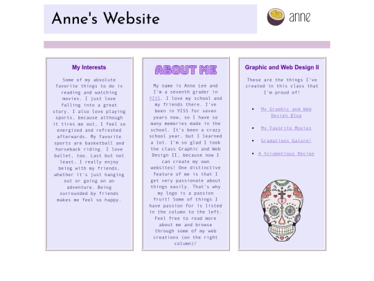MyWebsite screenshot