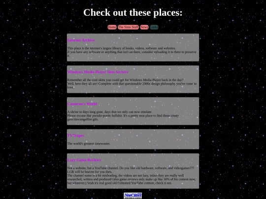 links screenshot