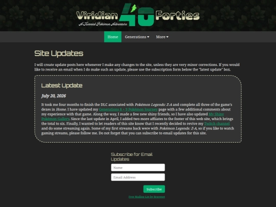 updates screenshot