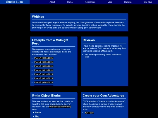 writings screenshot
