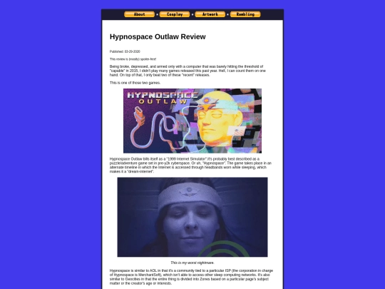 rambling/hypnospaceoutlawreview screenshot