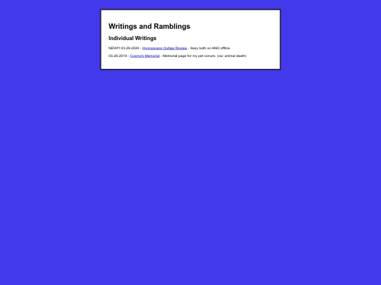 ramblingindex screenshot