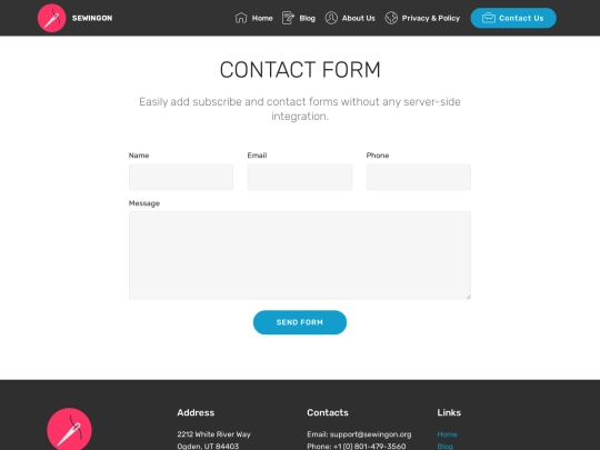 contact-us screenshot