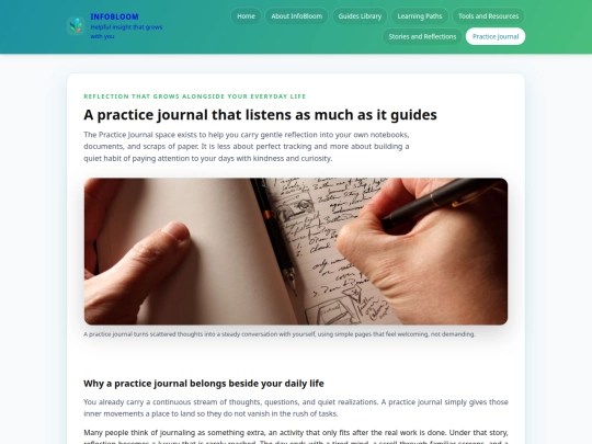 practice-journal screenshot