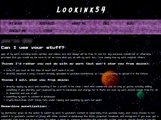 FAQ screenshot