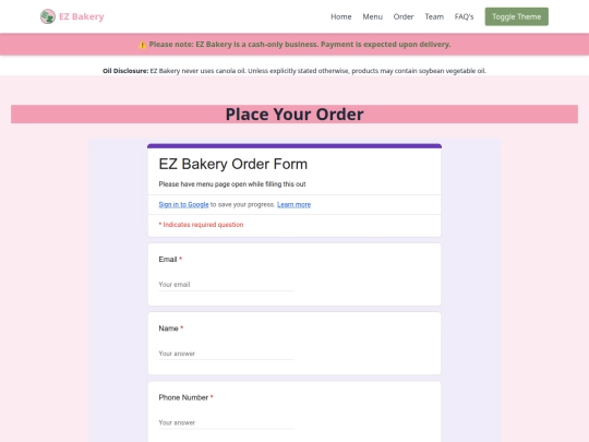 order screenshot