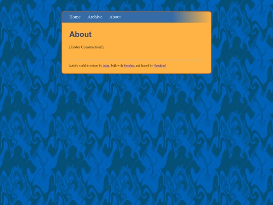 blog/about screenshot