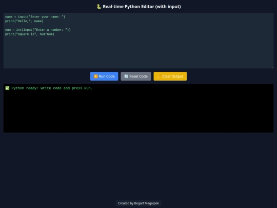 realtime-python-editor screenshot