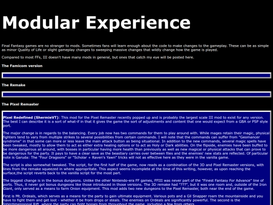 Mods screenshot