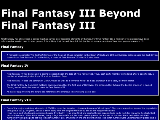 References screenshot
