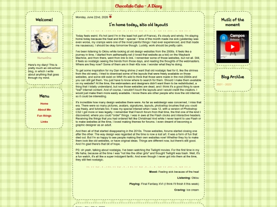 diary screenshot