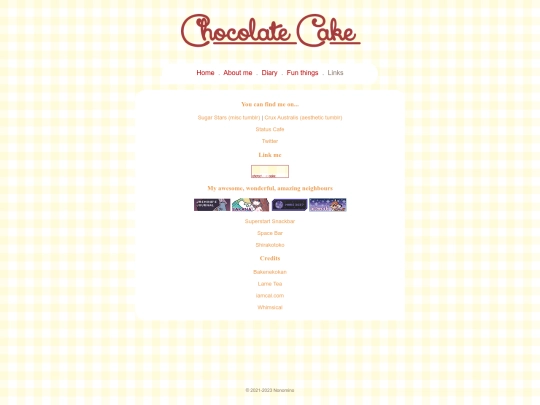 links screenshot