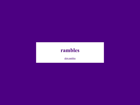 rambles screenshot