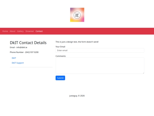 testsite/contact screenshot