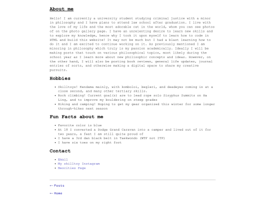 about-me screenshot