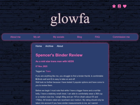 neocities-glowfa/blog/posts/2025-11-07-Spencers-Binder-Review screenshot