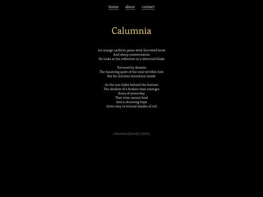 poems/calumnia screenshot
