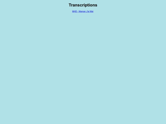 transcriptions screenshot