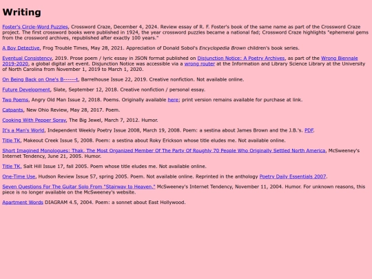 Writing screenshot