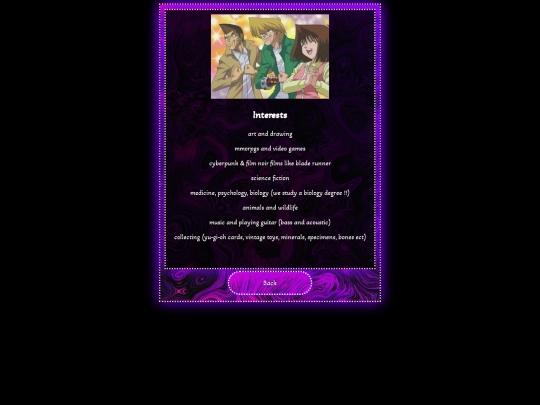 interests screenshot