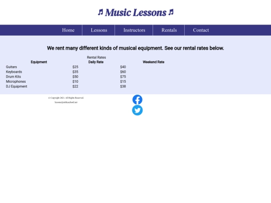 Strike a Chord/Week 12/lab1/rentals screenshot