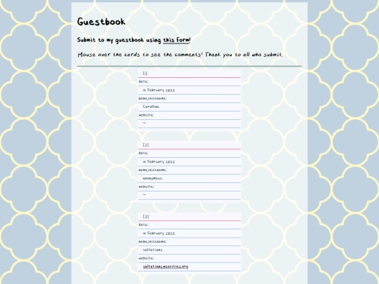 guestbook screenshot