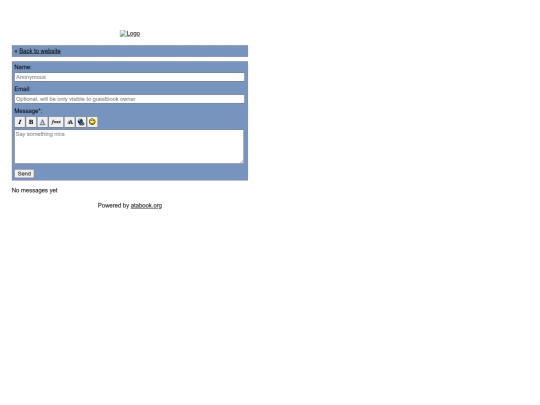 Guestbook.Page screenshot