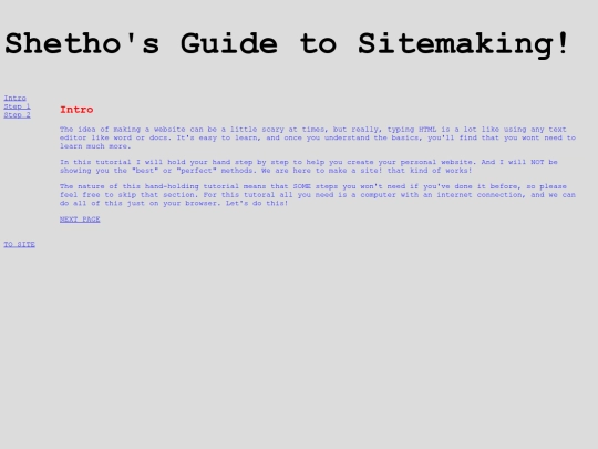 Guide/Handholding_Guide_For_Website_Making screenshot