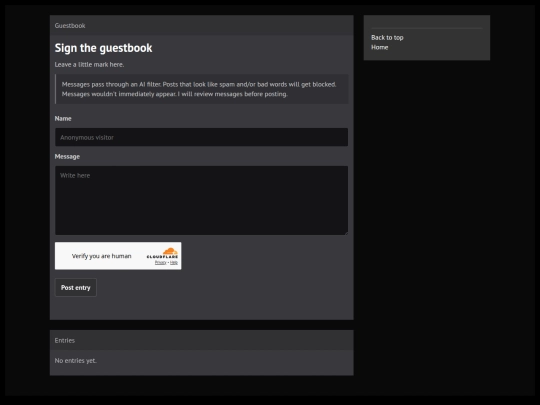 guestbook screenshot