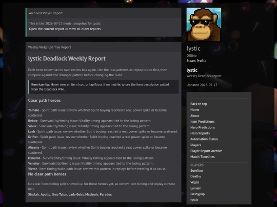 player-report-archive/lystic-2026-07-17 screenshot