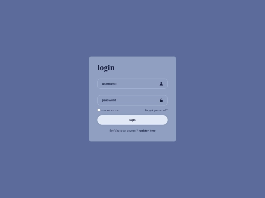 login screenshot