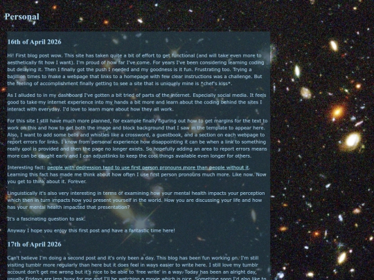 personal thoughts screenshot