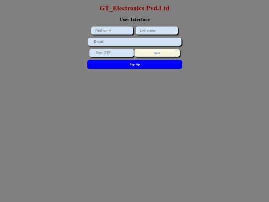 users interface screenshot