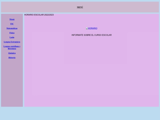 menu screenshot