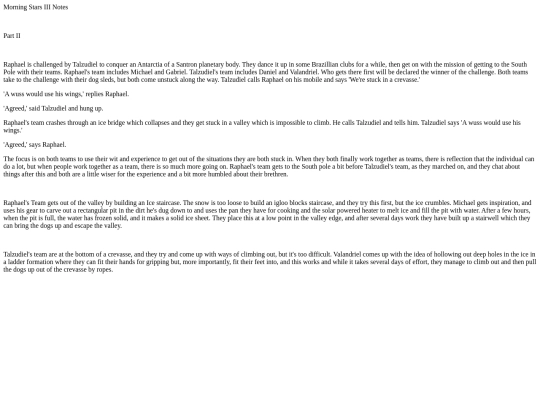 Morning Stars III Notes screenshot