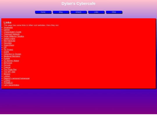 links screenshot