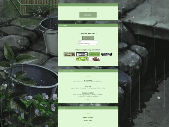 links screenshot