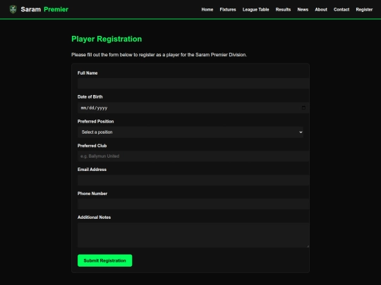 registration screenshot