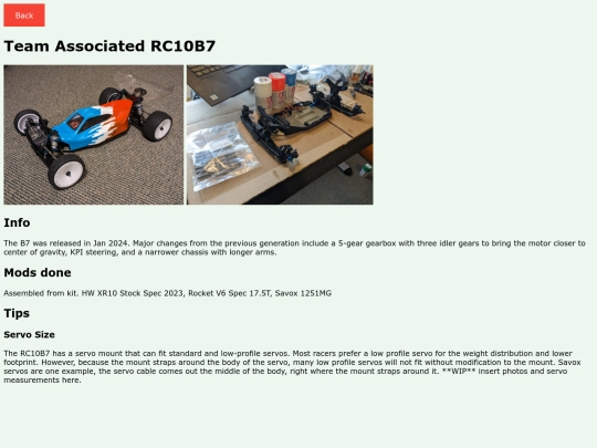 rc10b7 screenshot