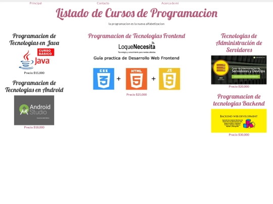 programacion/menu screenshot