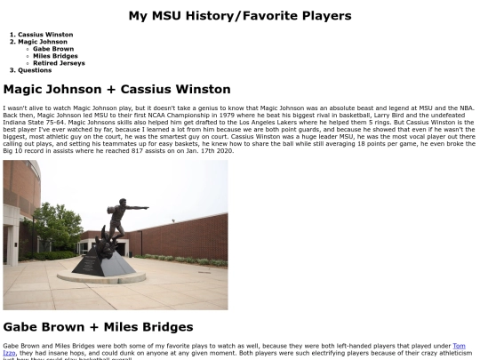 Final Assignment/MichiganStatePlayers screenshot