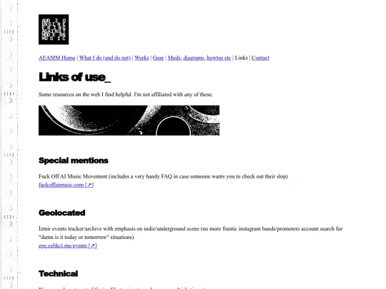 links screenshot