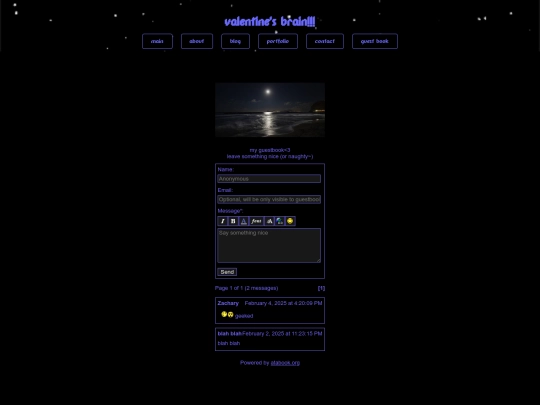guestbook screenshot