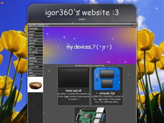 devices screenshot
