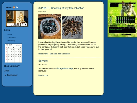 Blog screenshot