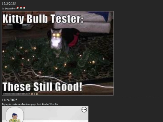 Homepages/microblog screenshot