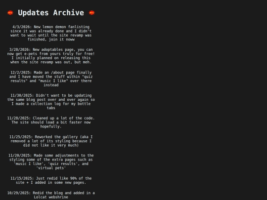 Updates screenshot