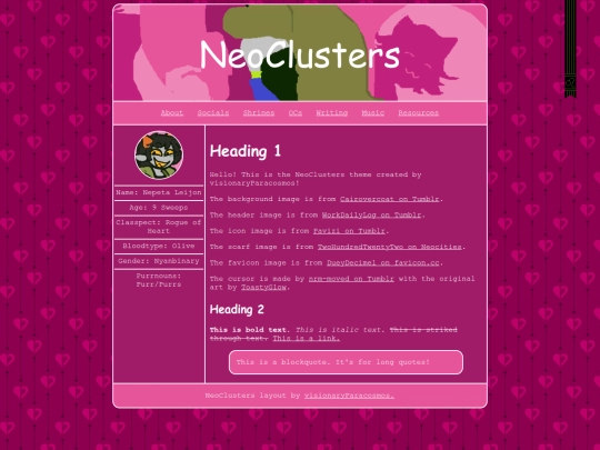 layouts/NeoClusters screenshot