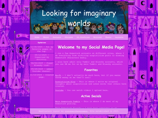 socials screenshot