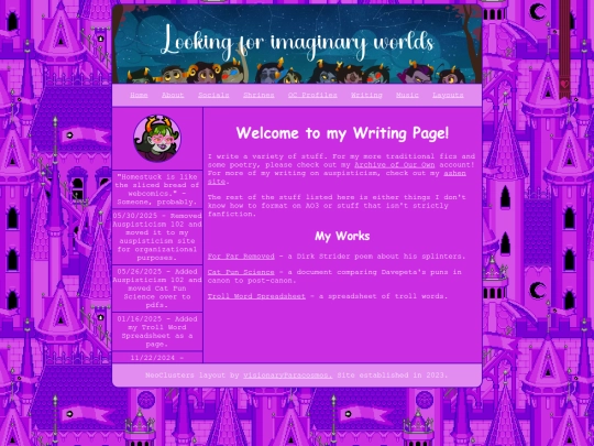 writing screenshot